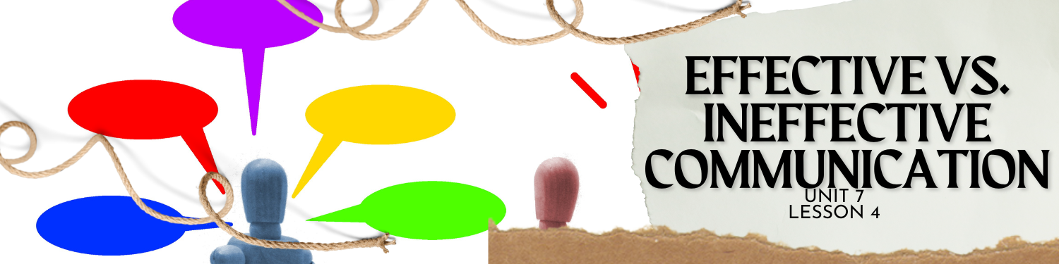 Lesson 4: Effective vs. Ineffective Communication Banner